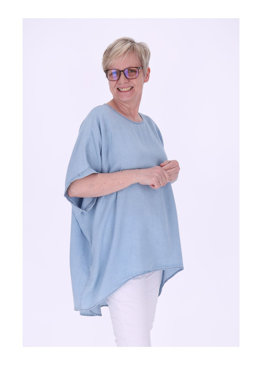 T-Shirt Damen Jeans Oversized
