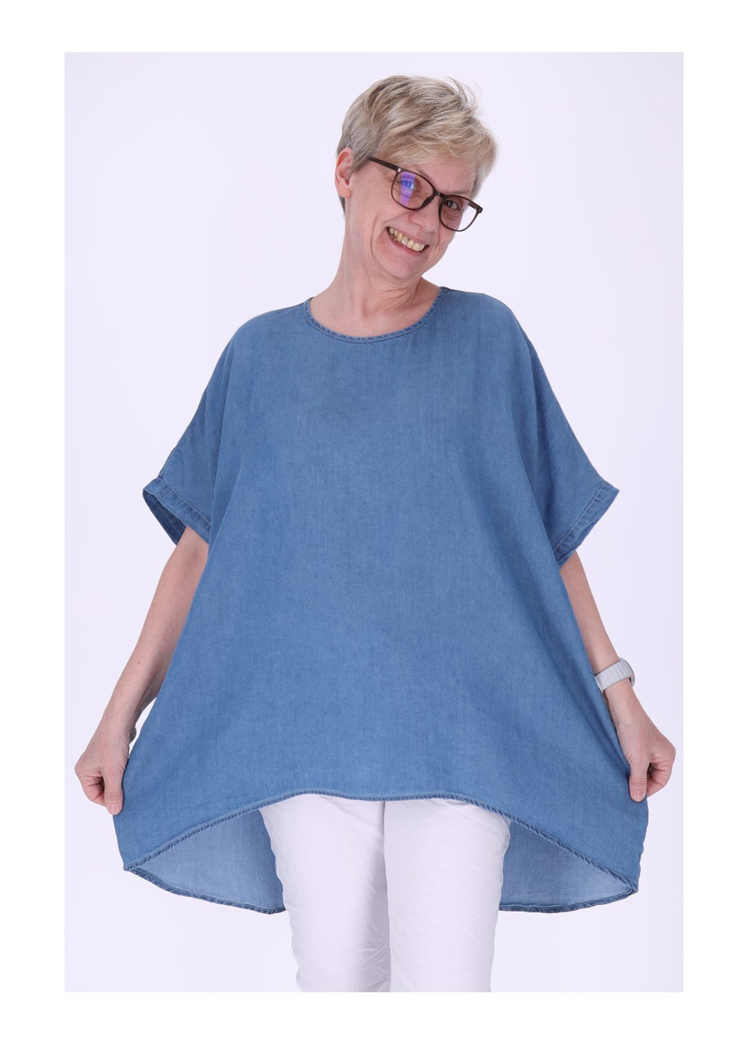 T-Shirt Damen Jeans Oversized