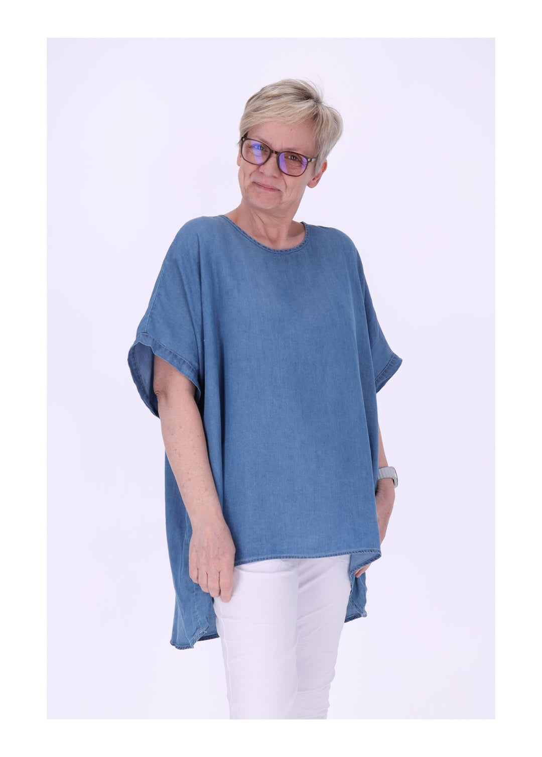 T-Shirt Damen Jeans Oversized