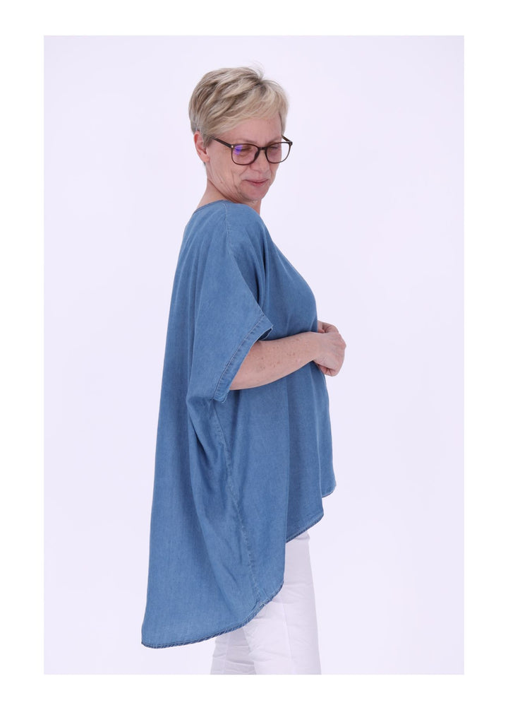 T-Shirt Damen Jeans Oversized