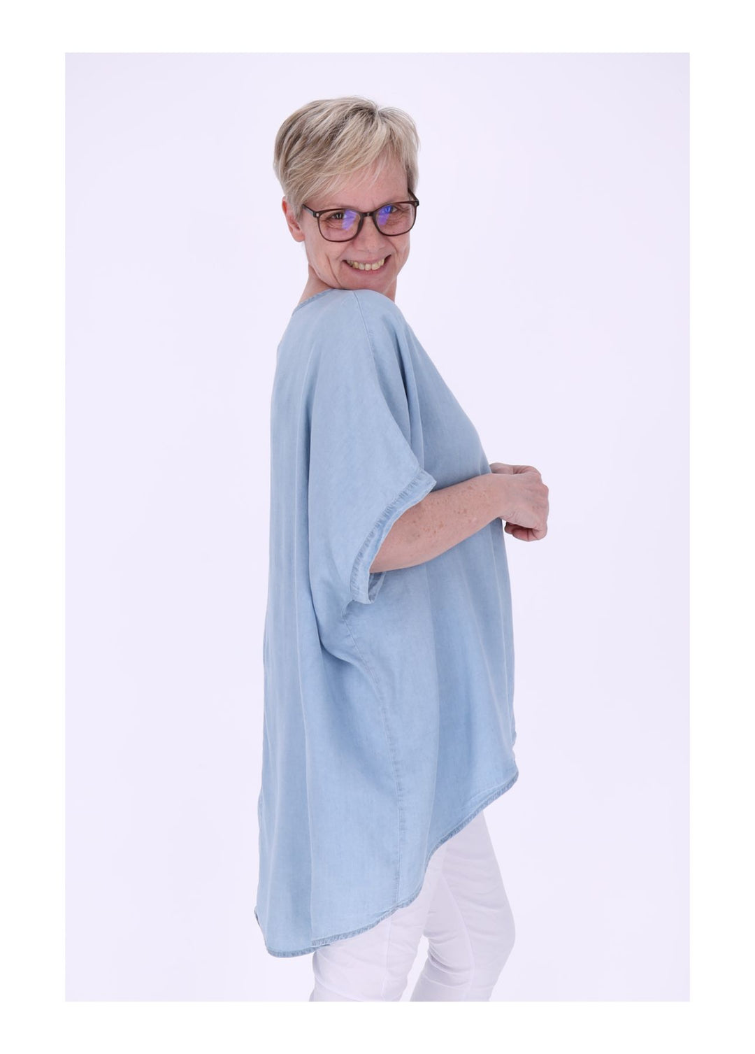 T-Shirt Damen Jeans Oversized