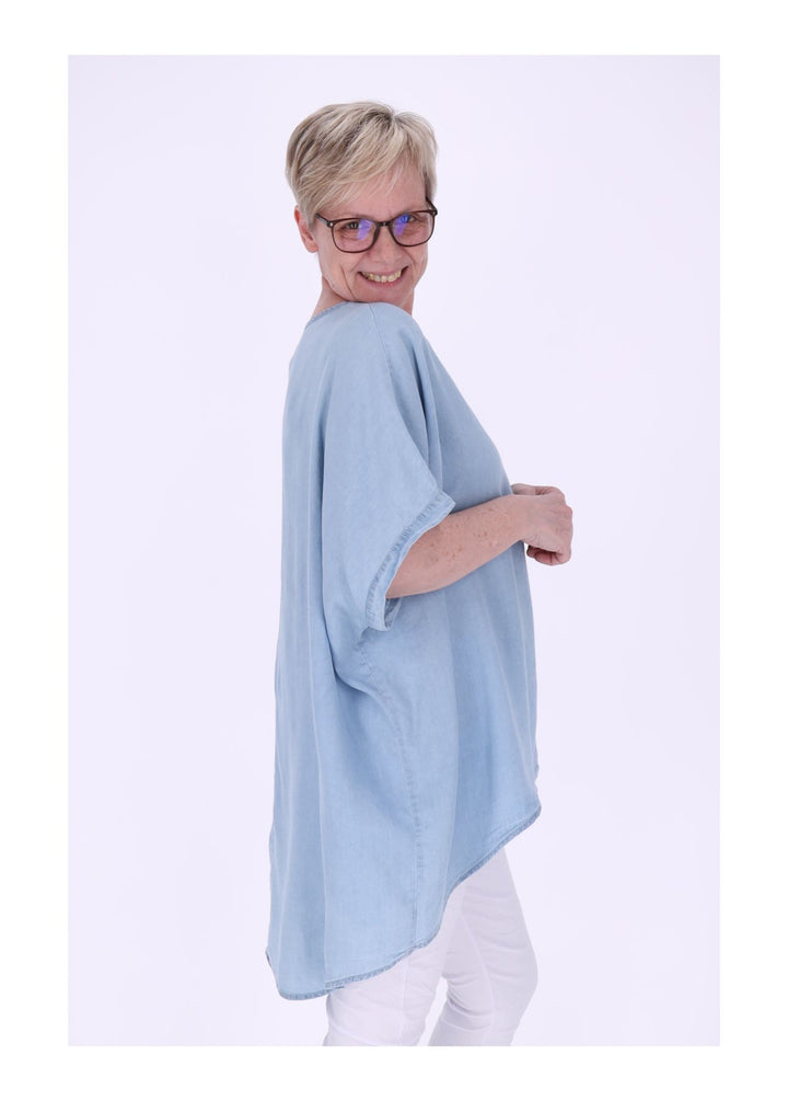 T-Shirt Damen Jeans Oversized