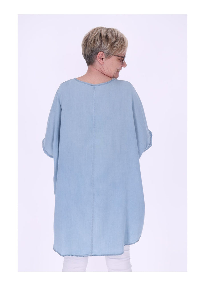 T-Shirt Damen Jeans Oversized