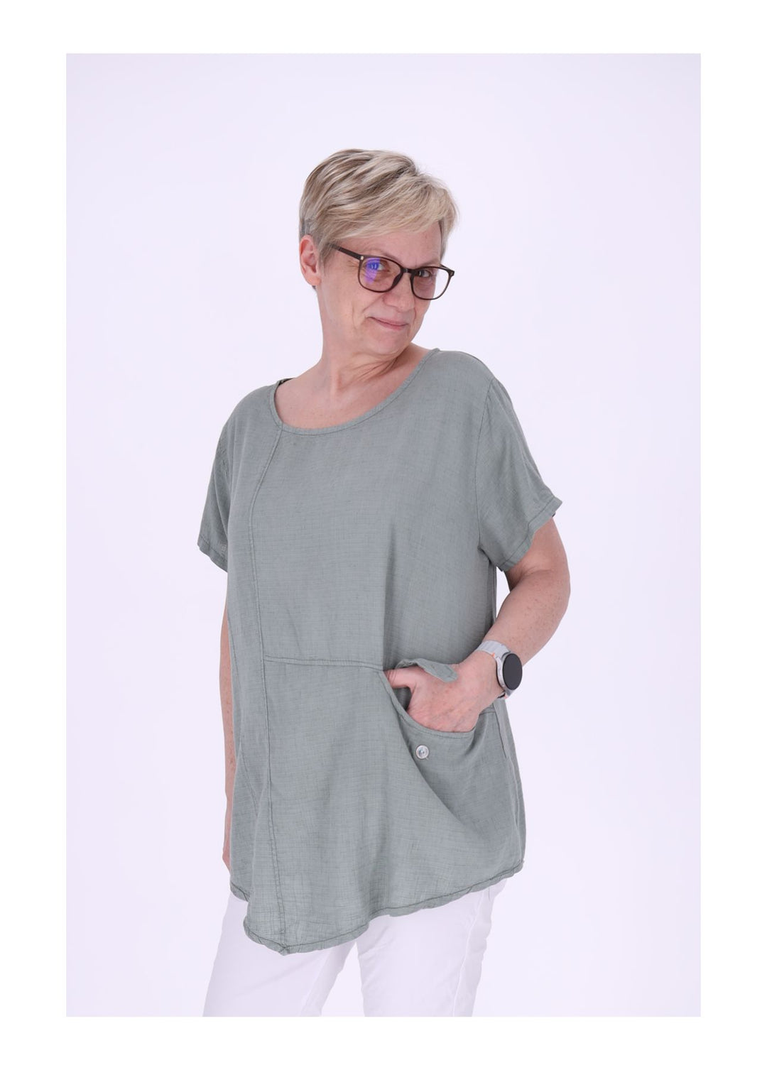 T-Shirt Damen kleine Tasche