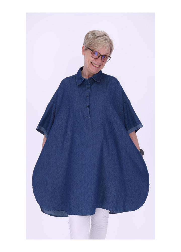 Blusenshirt Damen Jeans Oversized