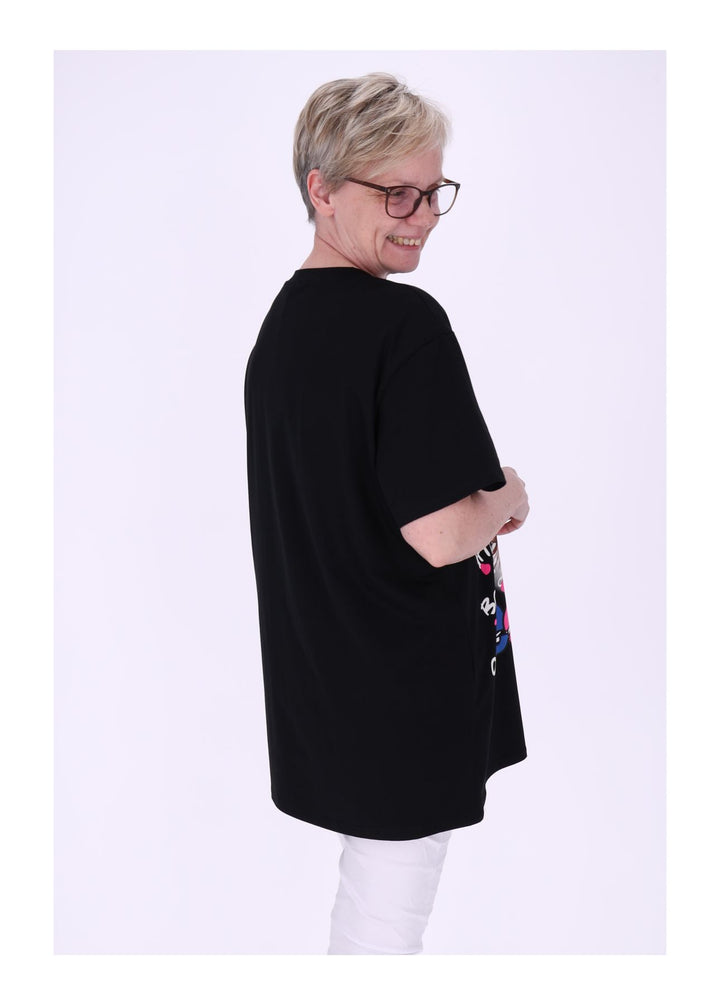 T-Shirt Damen Manga Pailletten