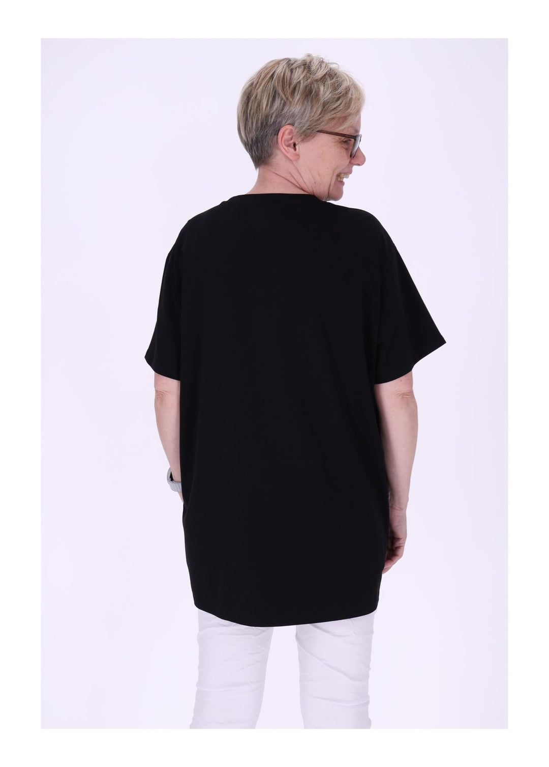 T-Shirt Damen Manga Pailletten