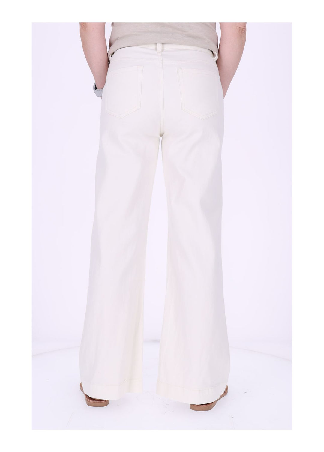 Jeans Damen gerades Bein Knopfleiste