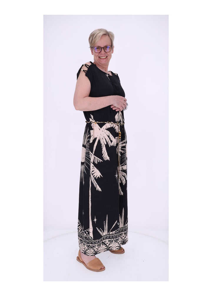 Jumper Damen ohne Arm AOP Palmwedel