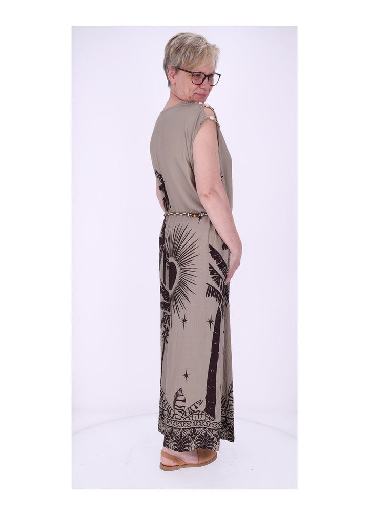 Jumper Damen ohne Arm AOP Palmwedel