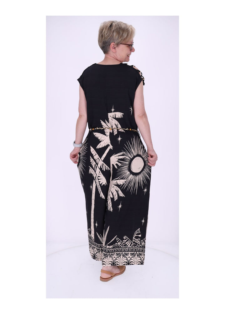 Jumper Damen ohne Arm AOP Palmwedel