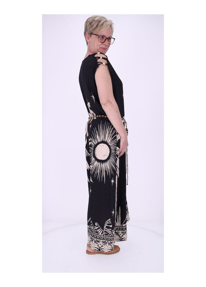 Jumper Damen ohne Arm AOP Palmwedel