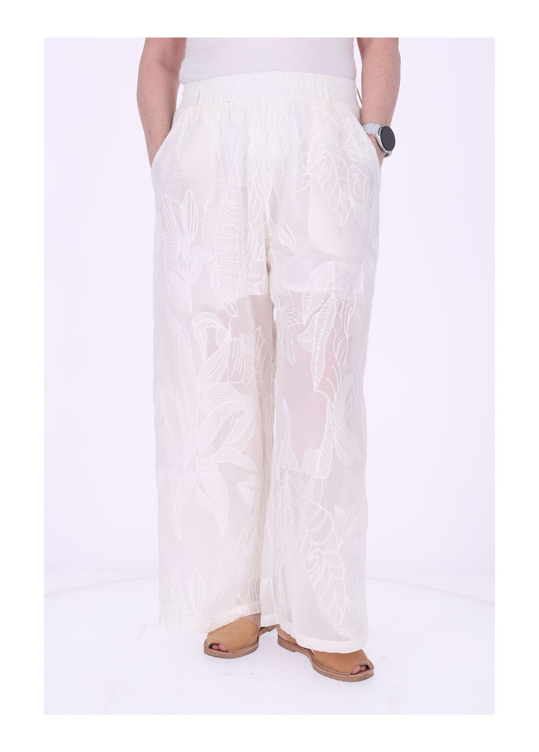 Hose Damen 7/8 Culotte Spitze