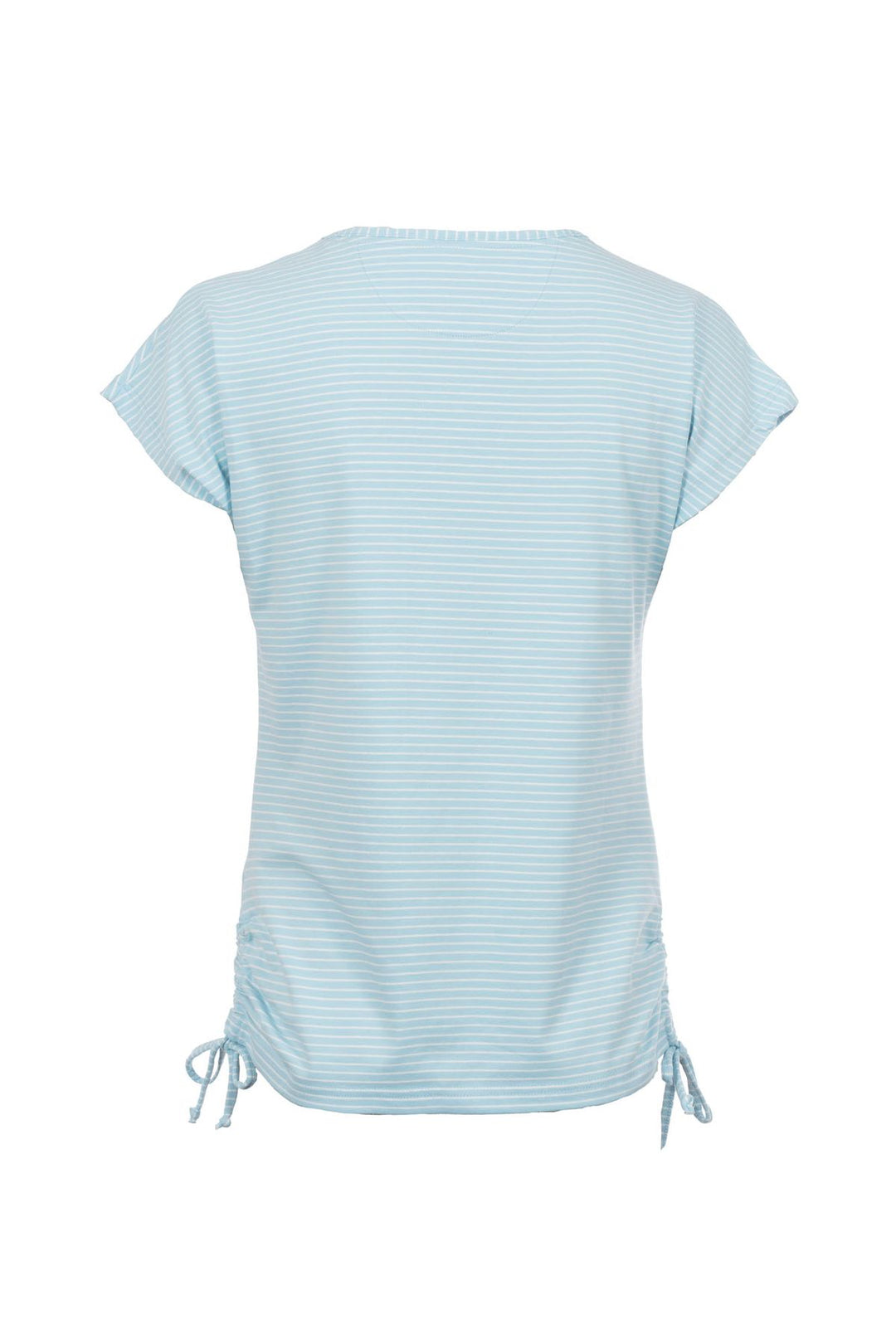 T-Shirt Damen Streifenoptik Seiten gerafft