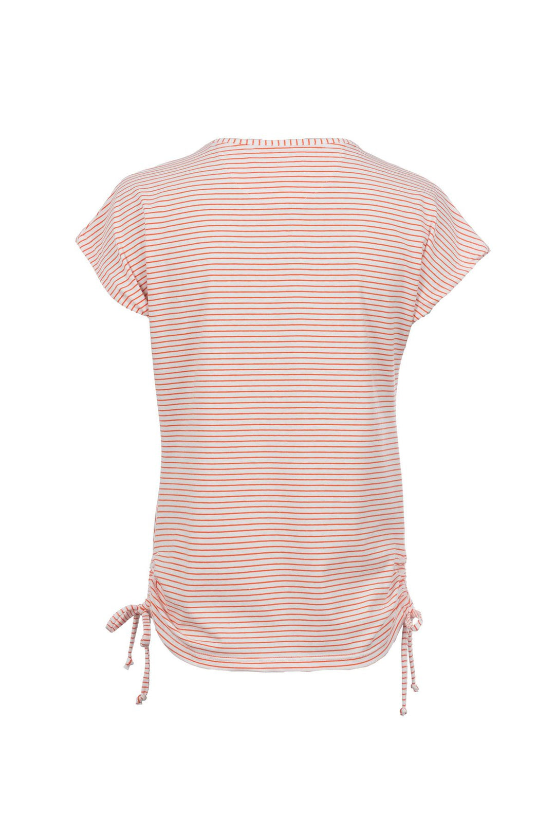 T-Shirt Damen Streifenoptik Seiten gerafft