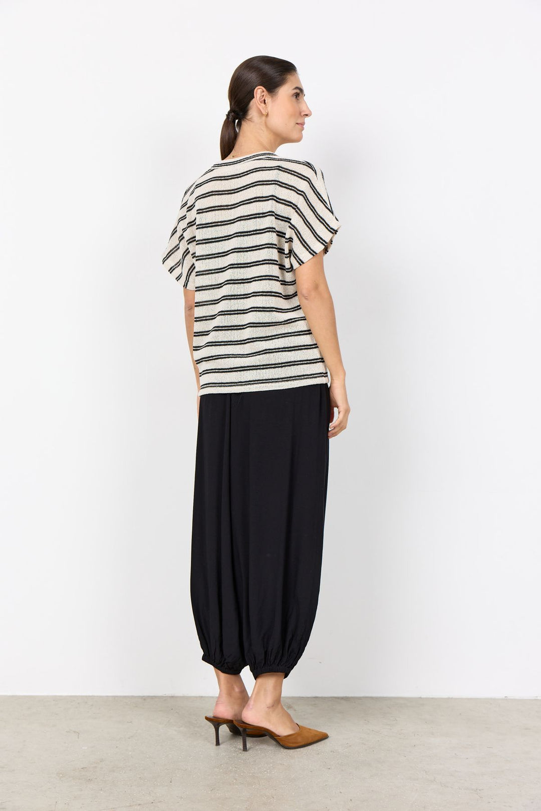 T-Shirt Damen gestrickt Streifenmuster