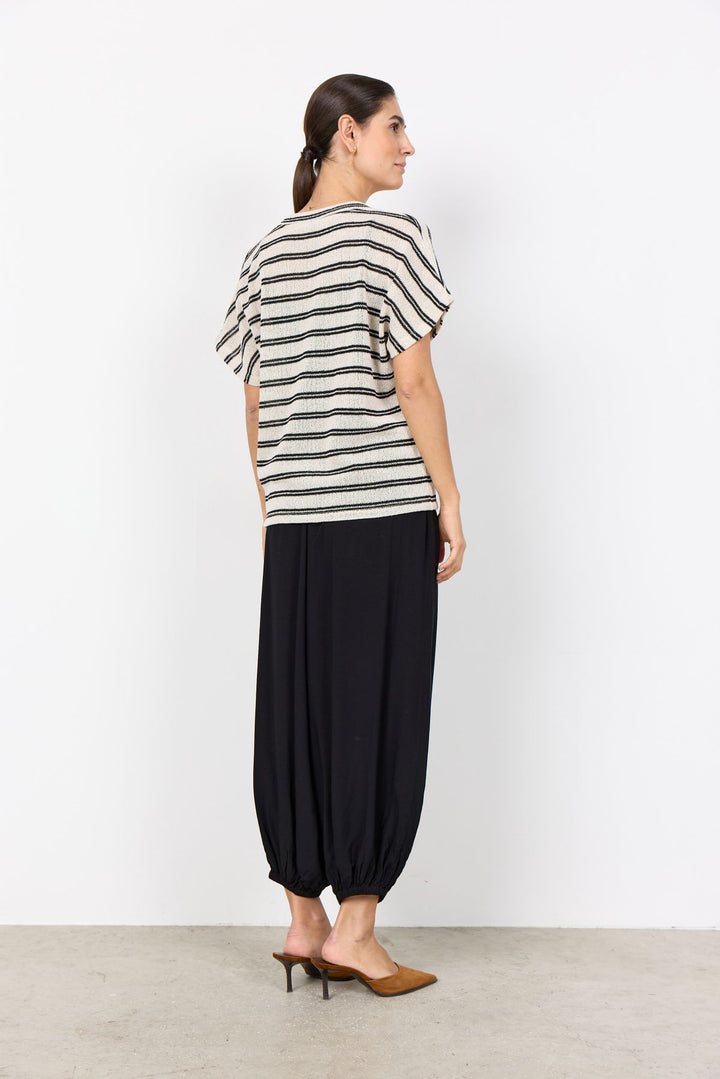 T-Shirt Damen gestrickt Streifenmuster