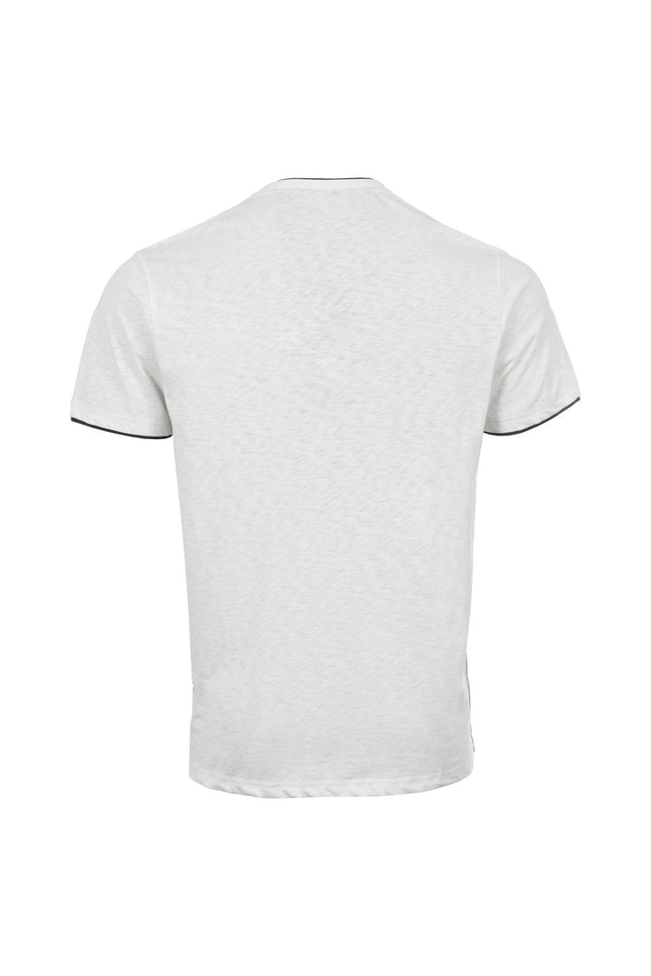 T-Shirt Herren Flammgarn Materialeinsätze