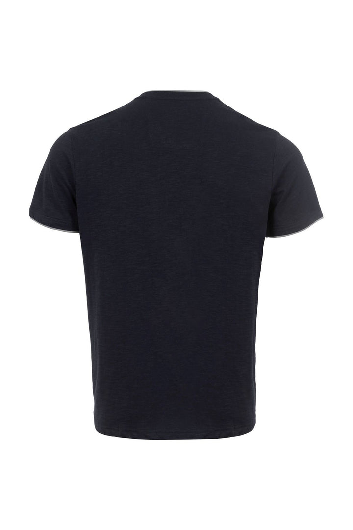 T-Shirt Herren Flammgarn Materialeinsätze