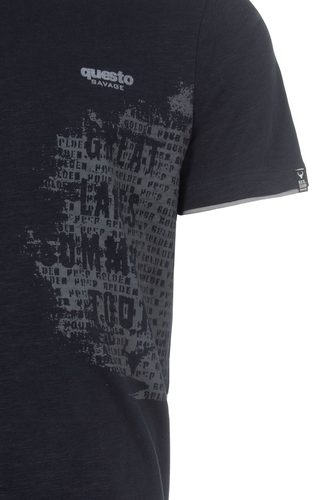 T-Shirt Herren Flammgarn Materialeinsätze