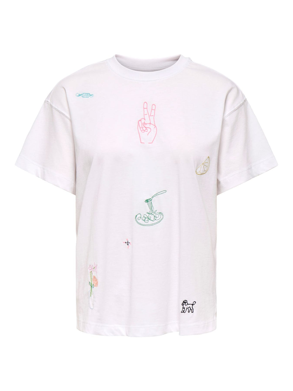 ONLEMMINA S/S TOP BOX JRS WHITE