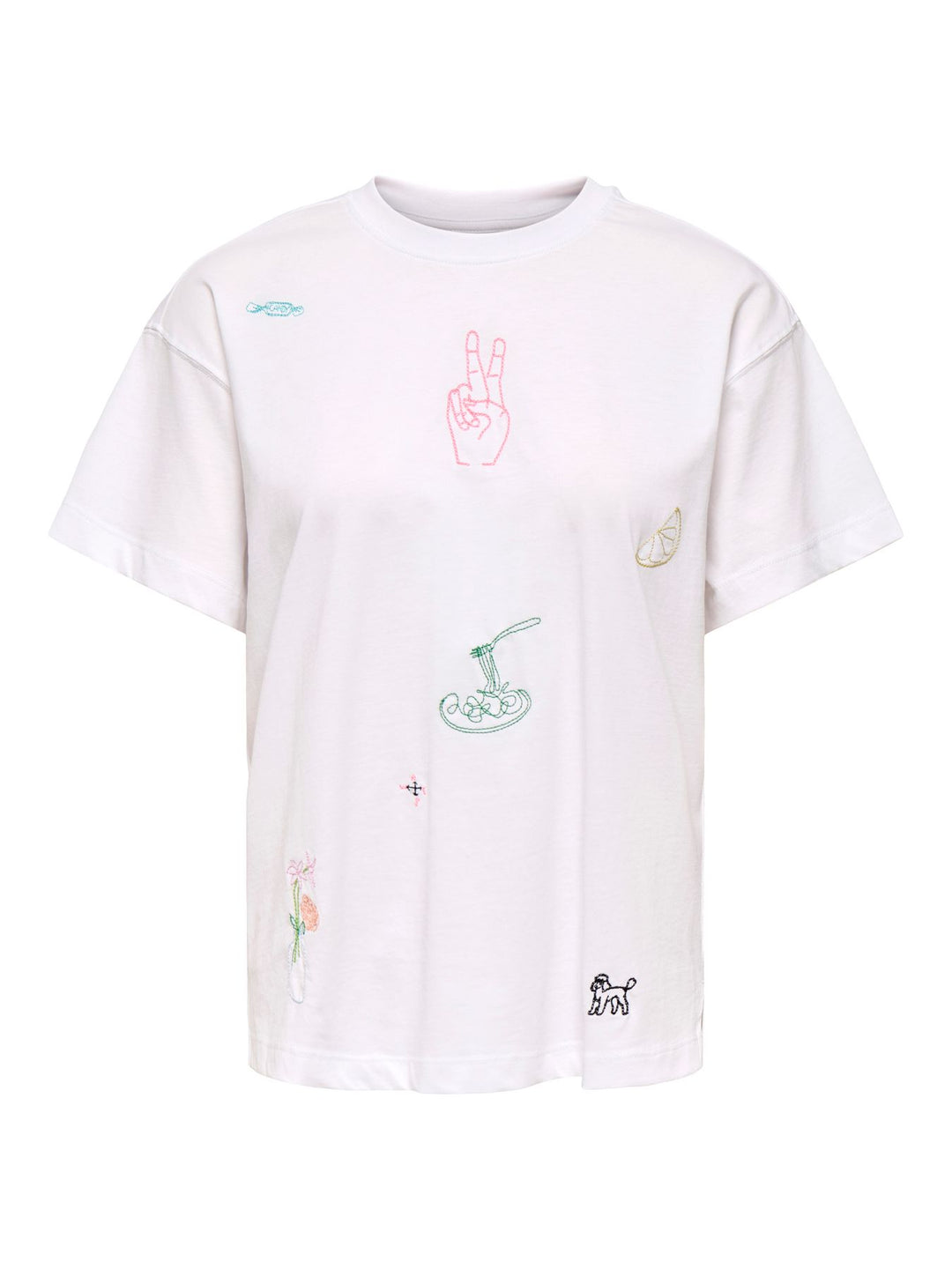 ONLEMMINA S/S TOP BOX JRS WHITE