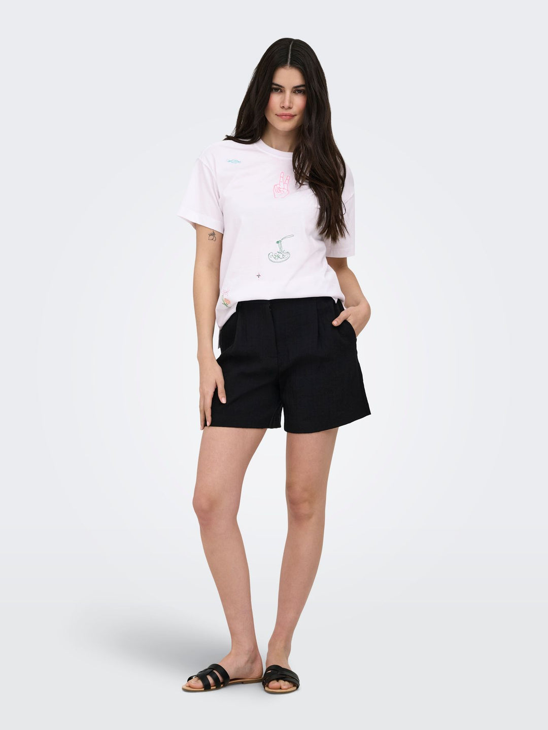 ONLEMMINA S/S TOP BOX JRS WHITE