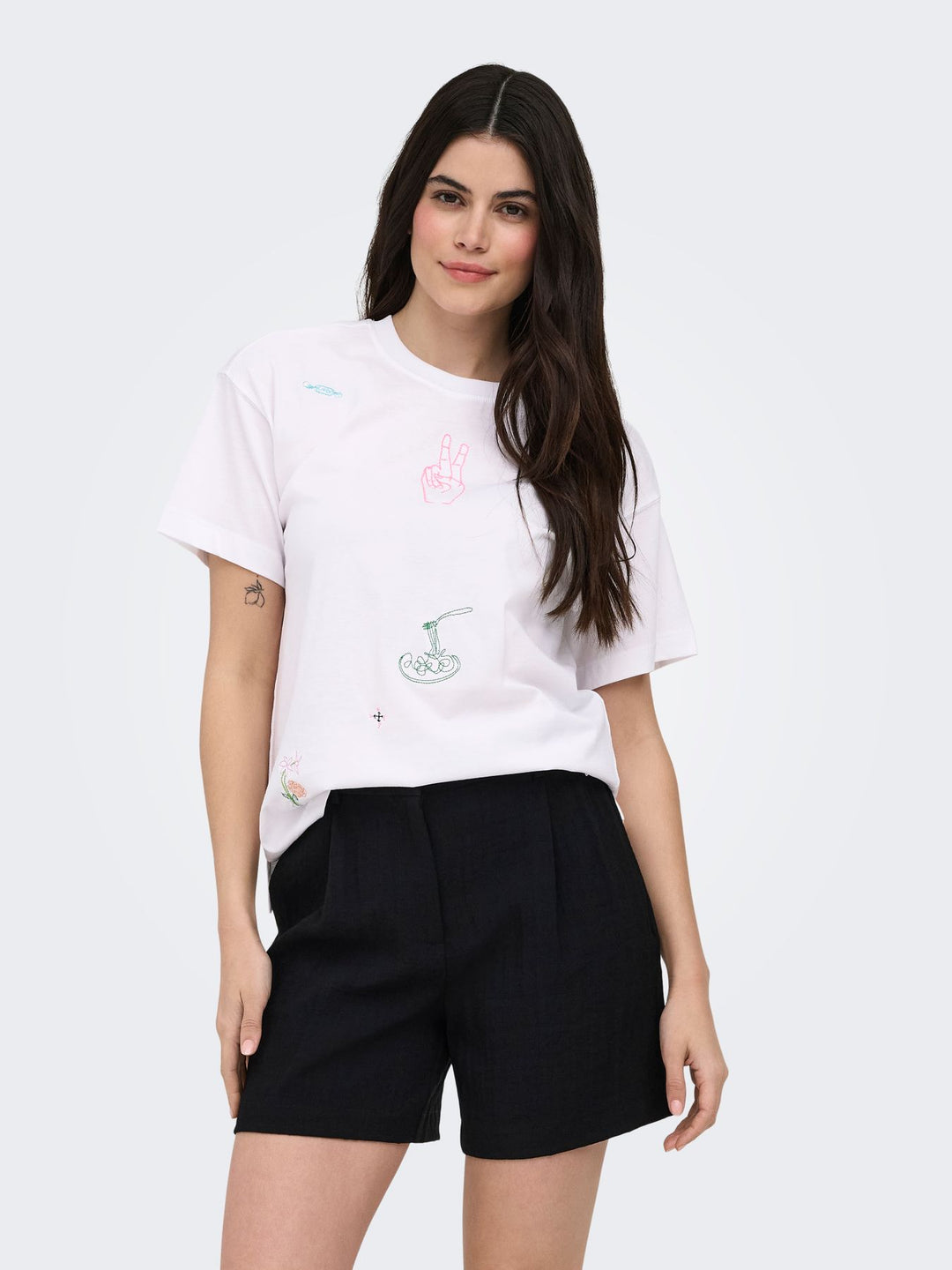ONLEMMINA S/S TOP BOX JRS WHITE
