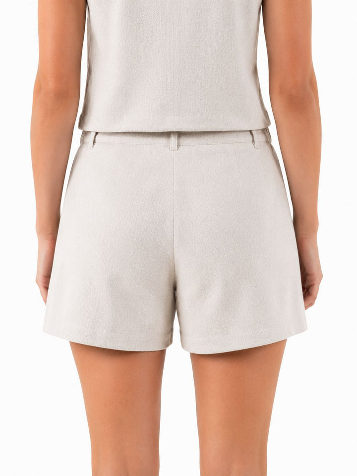 Short Leinenoptik Damen