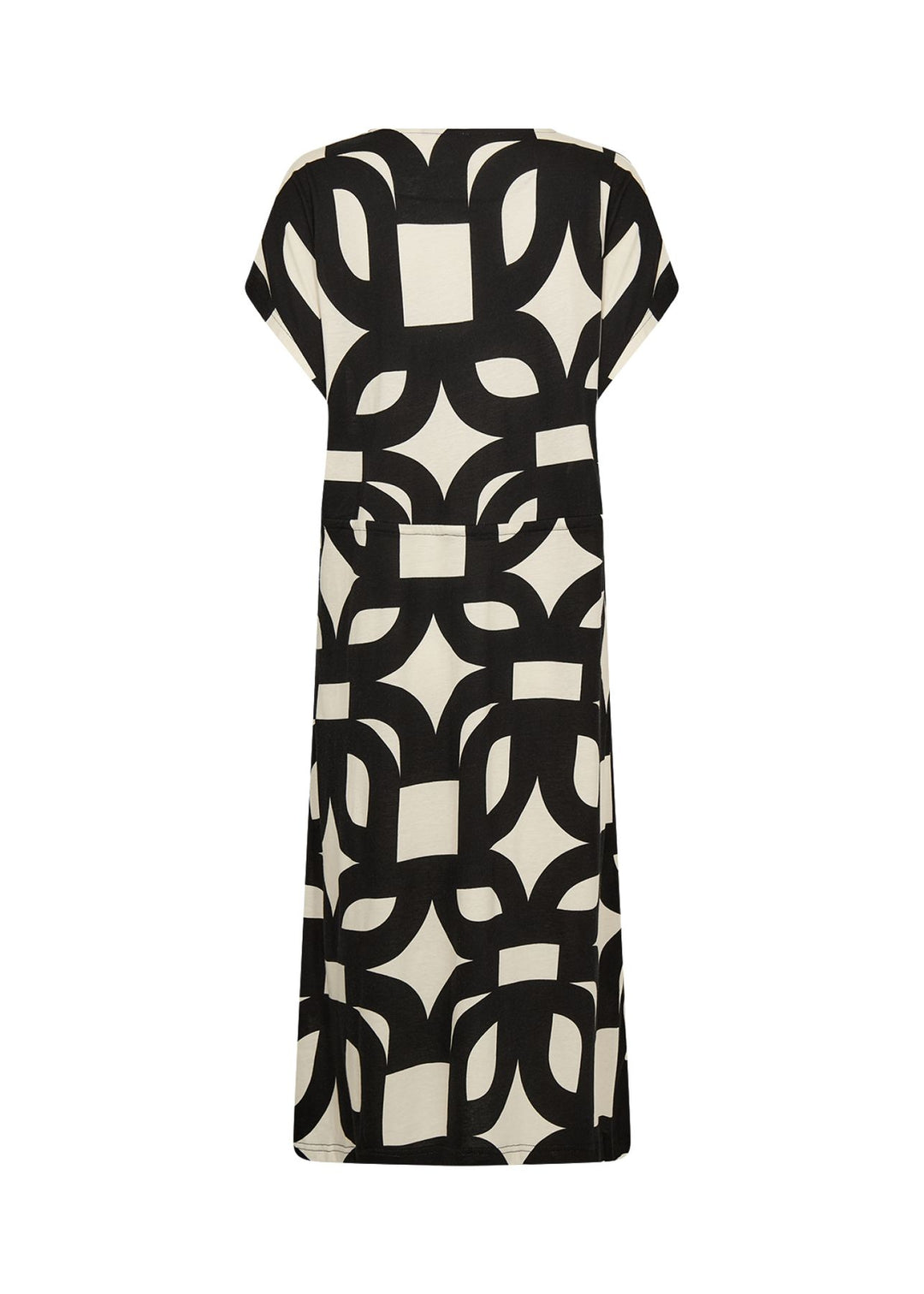 Kleid Damen Knielang Allover-Print