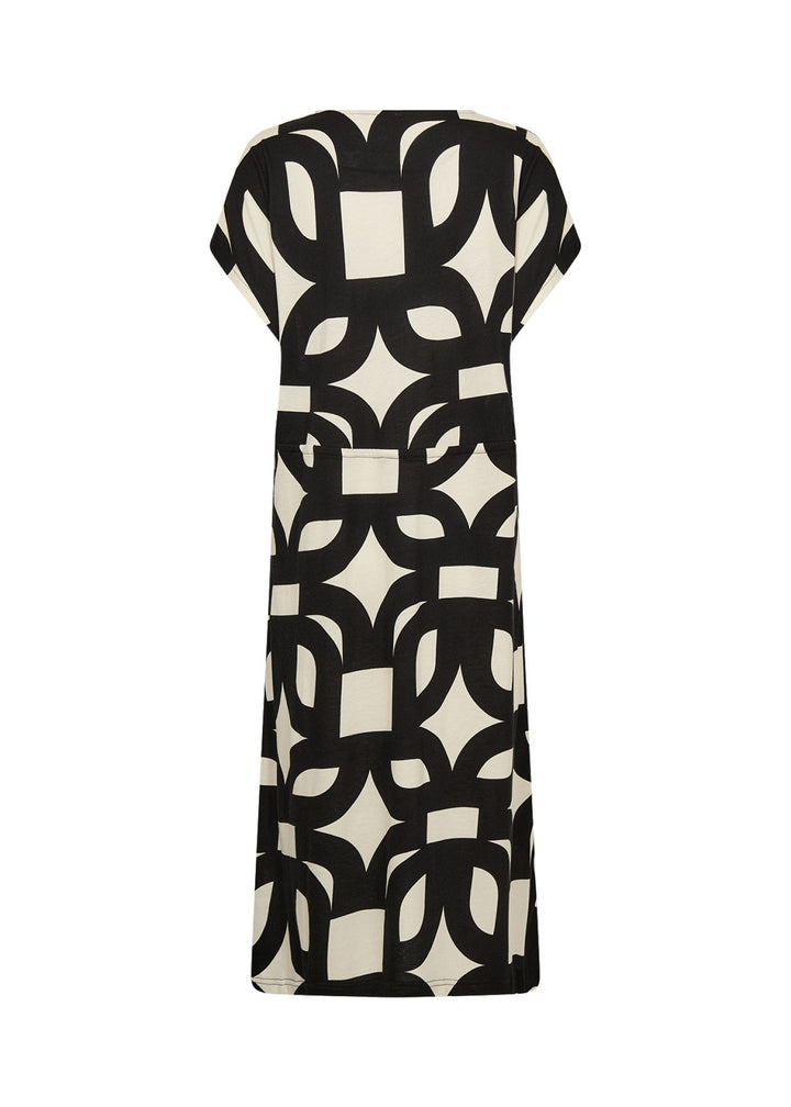 Kleid Damen Knielang Allover-Print