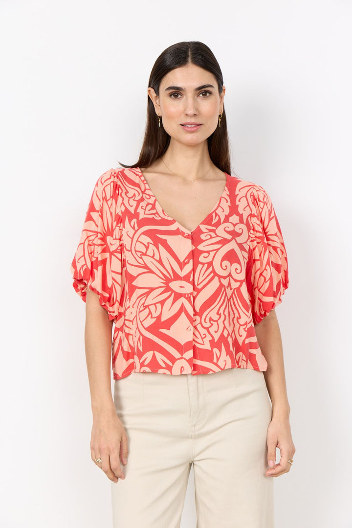 Bluse Damen Allover Druck "Hauch von Charme"