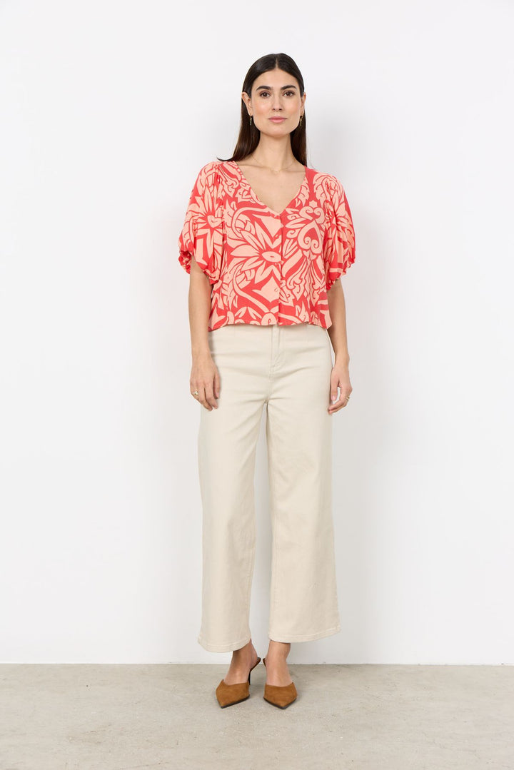 Bluse Damen Allover Druck "Hauch von Charme"