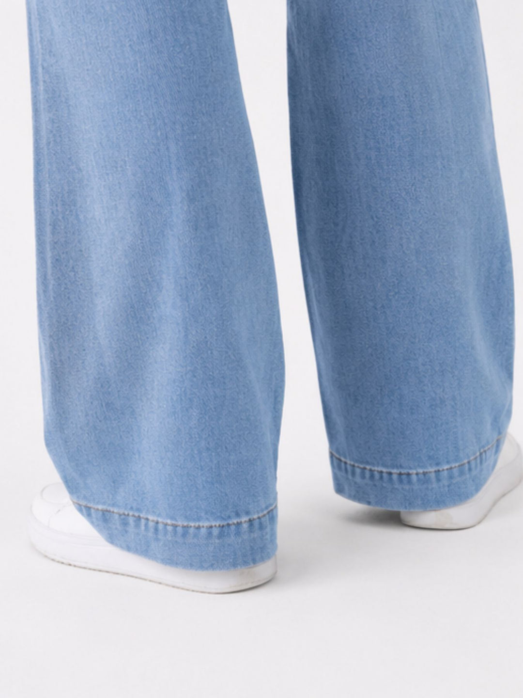 Jeans Damen Wideleg Knopfleiste
