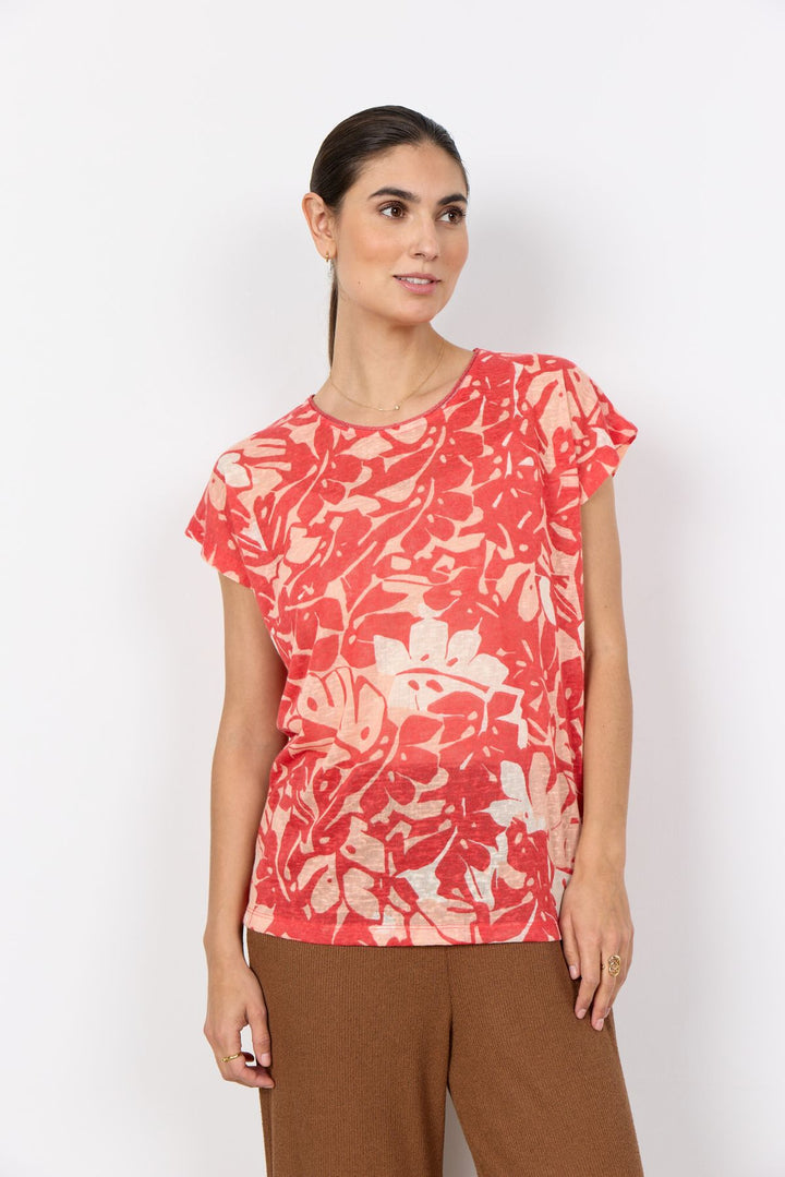 T-Shirt Damen Blattdruck