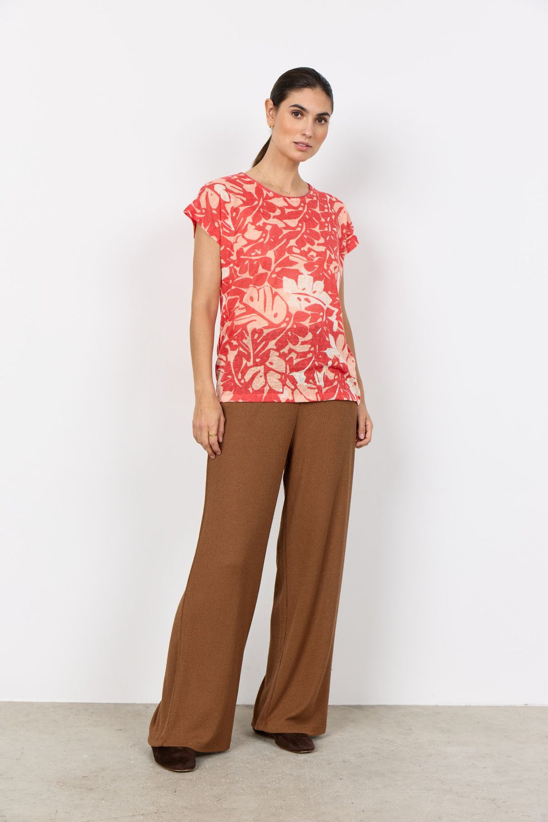 T-Shirt Damen Blattdruck
