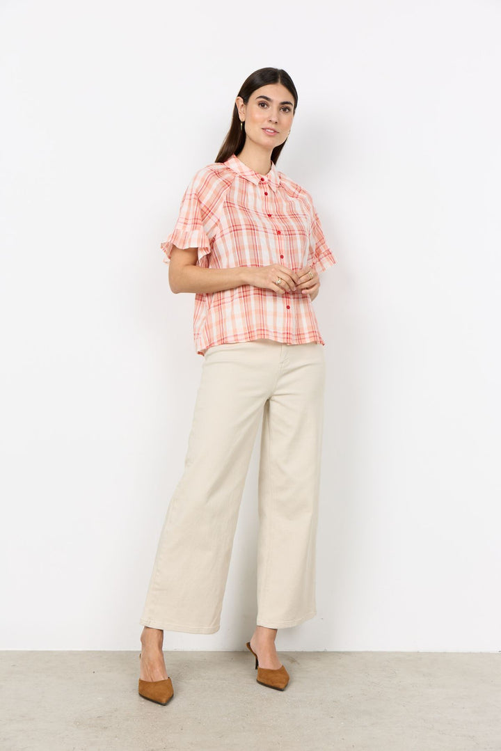Bluse Damen klassischer Kragen Knopfleiste