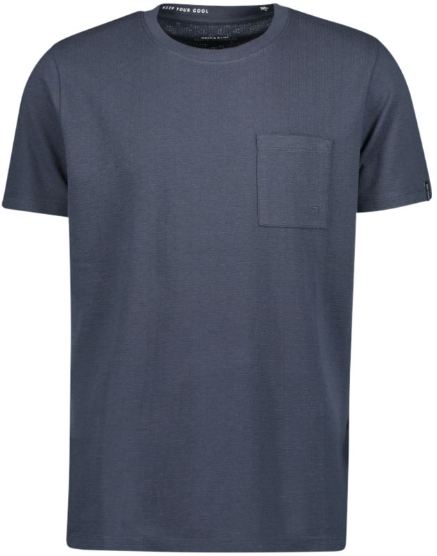 T-Shirt Herren Strucktur Brusttasche