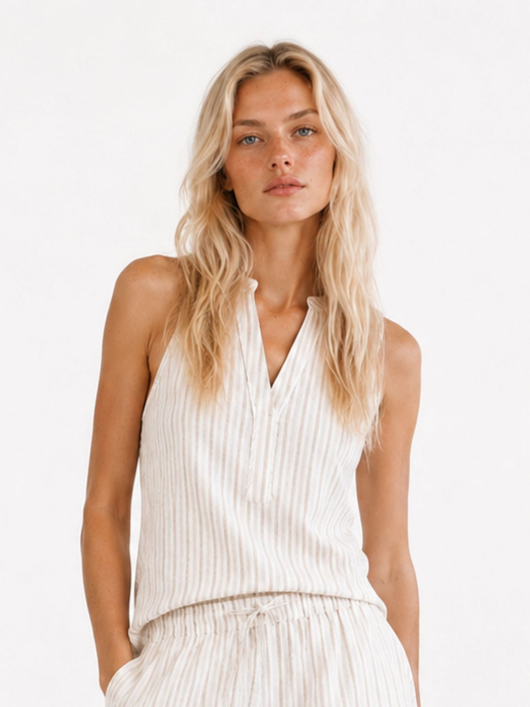 Bluse Damen ohne Arm Rückenpasse