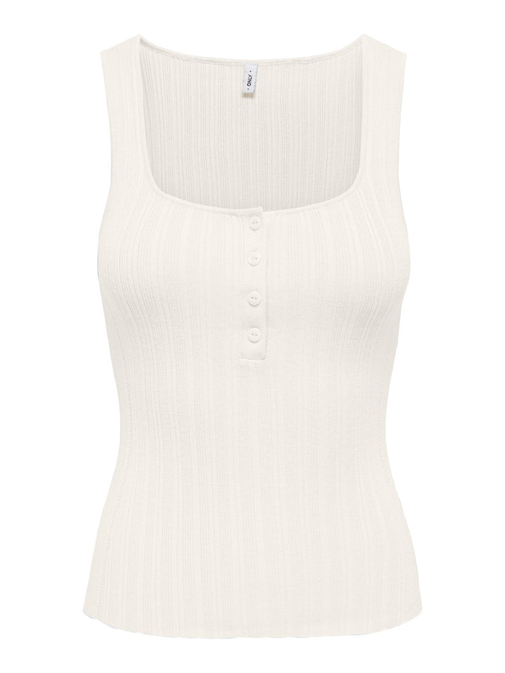 ONLBREE SL SQUARE NECK TANK TOP CC cloud dancer