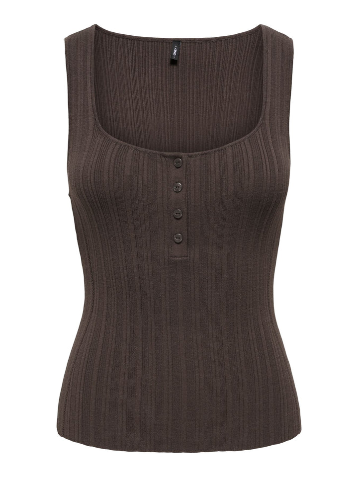 ONLBREE SL SQUARE NECK TANK TOP CC Chocolate Martini