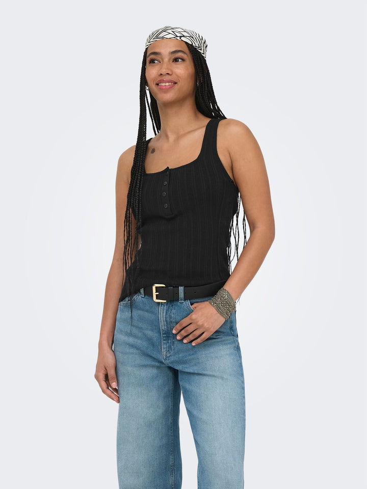 ONLBREE SL SQUARE NECK TANK TOP CC Black