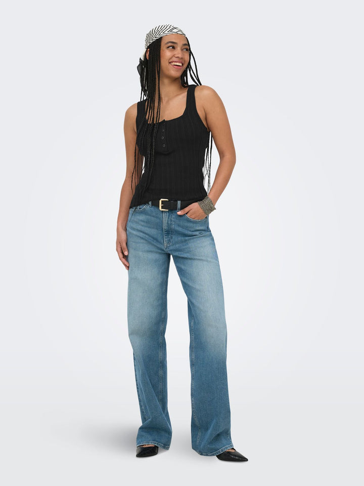 ONLBREE SL SQUARE NECK TANK TOP CC Black