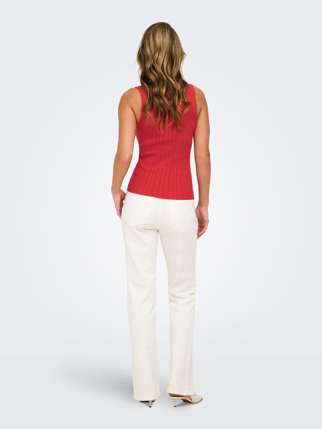 ONLBREE SL SQUARE NECK TANK TOP CC Poinsettia