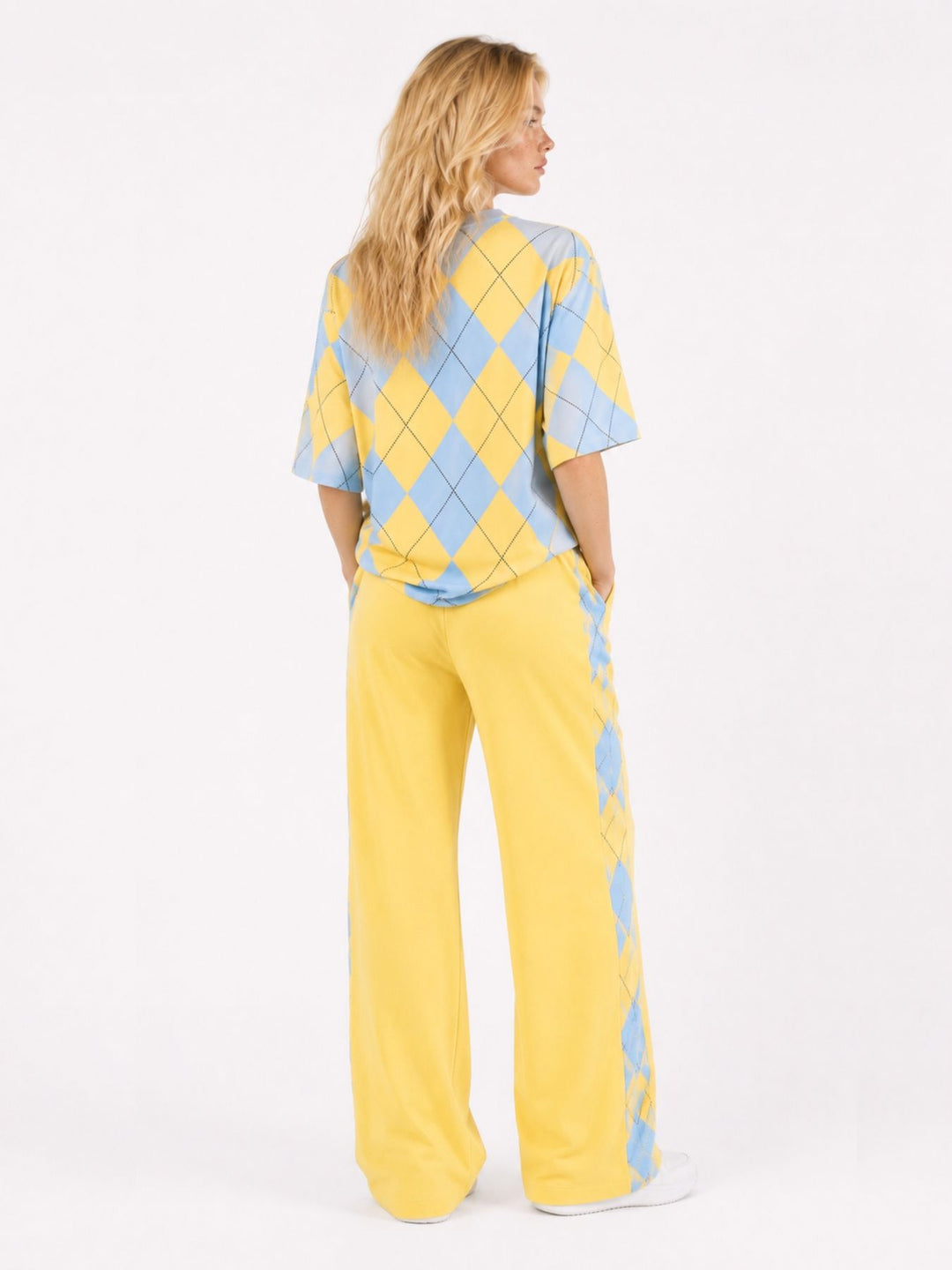 Set Jogginghose + T-Shirt Damen AOP Raute