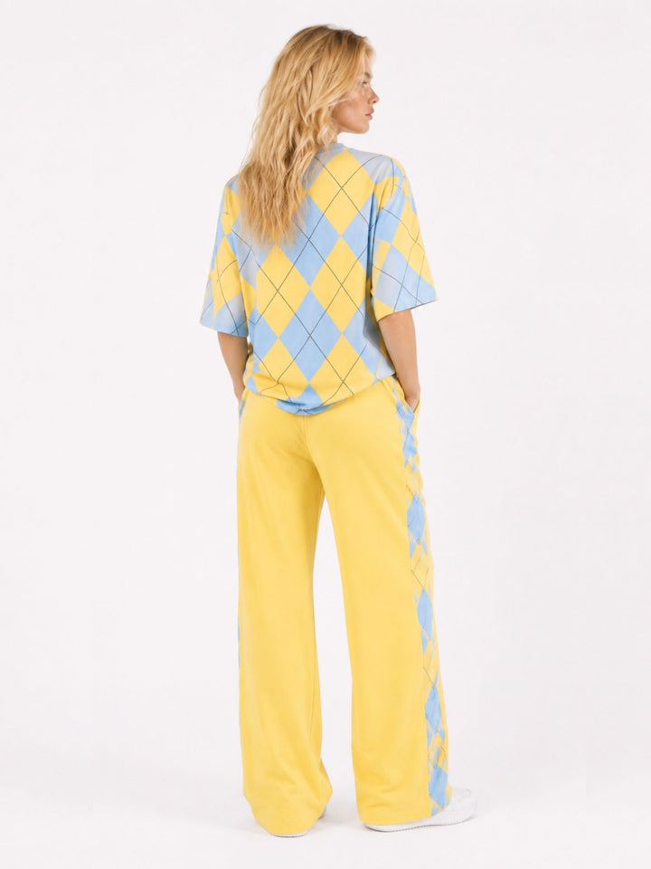 Set Jogginghose + T-Shirt Damen AOP Raute