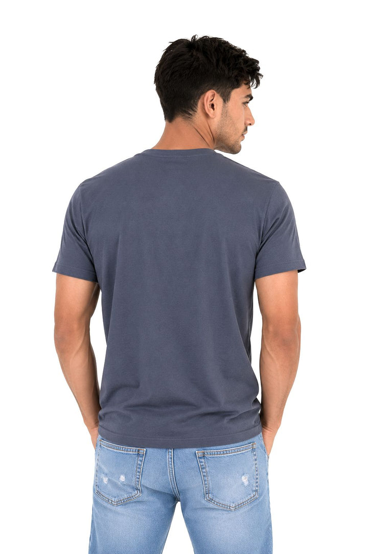 T-Shirt Herren Strucktur Brusttasche