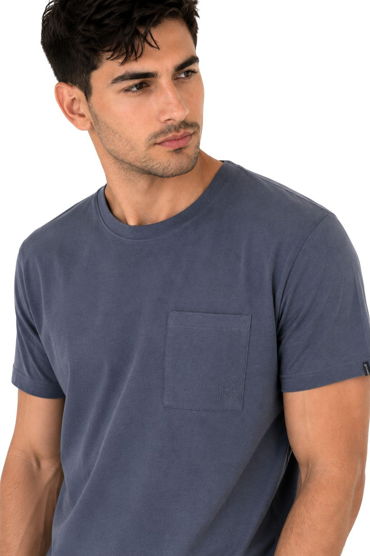 T-Shirt Herren Strucktur Brusttasche