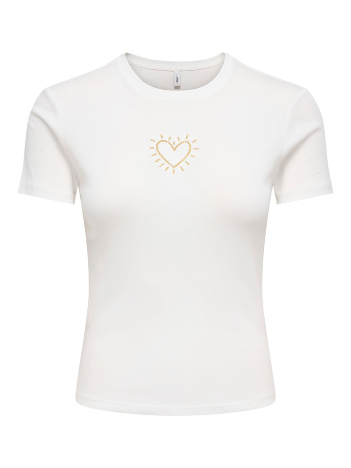 ONLKIRA NEW S/S O-NECK TOP JRS cloud dancer