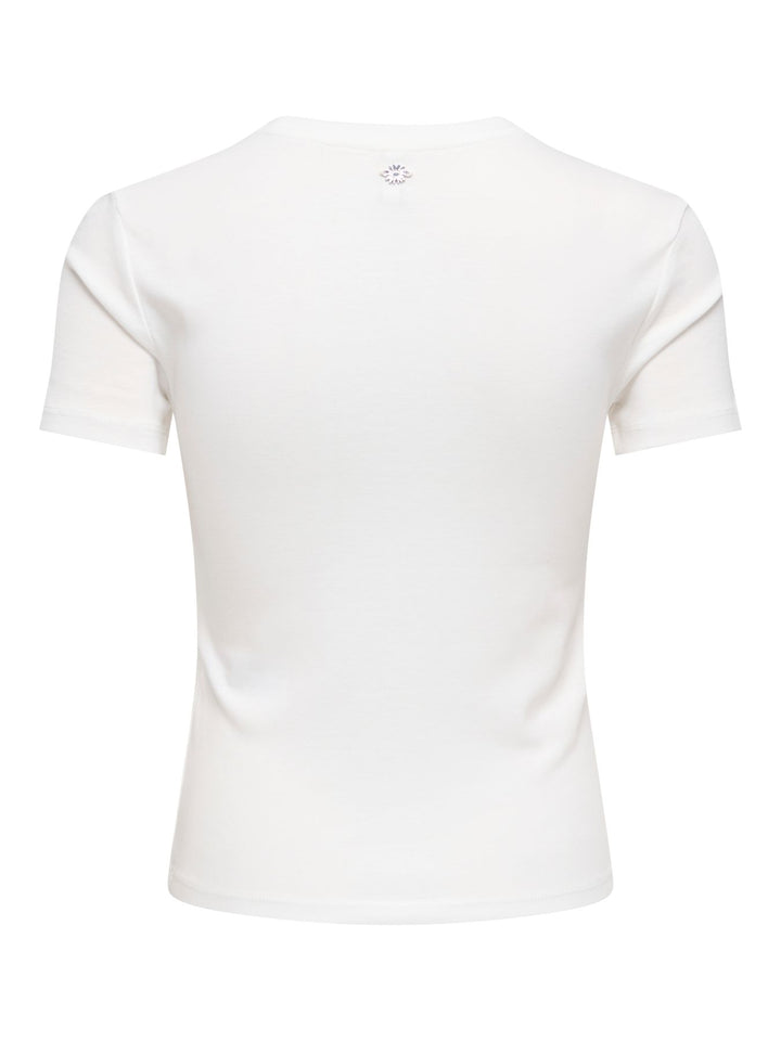 ONLKIRA NEW S/S O-NECK TOP JRS cloud dancer